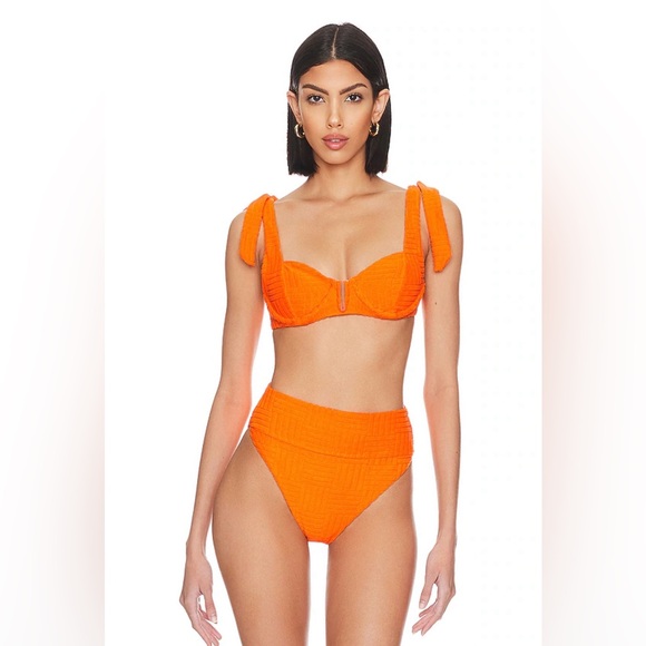 Beach Riot Other - Beach Riot Blaire Swim Top XL Highway High Waist Bottom Large French Terry NWT